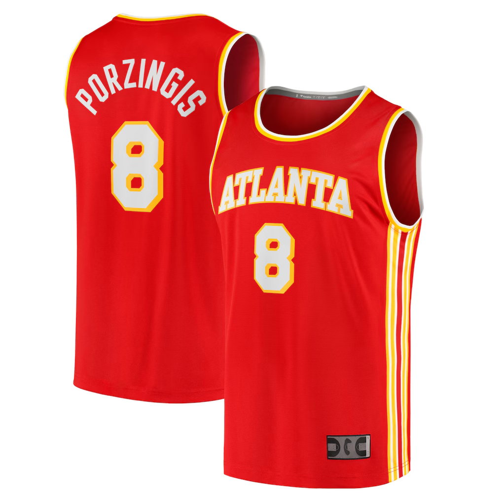 Trusc A.Hawks #8 Kristaps Porzi??is Red Fast Break Replica Jerseys - Icon Edition
