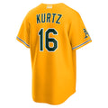 Trusc Athletics #16 Nick Kurtz Player Gold Alternate Stadium Stitched Jerseys
