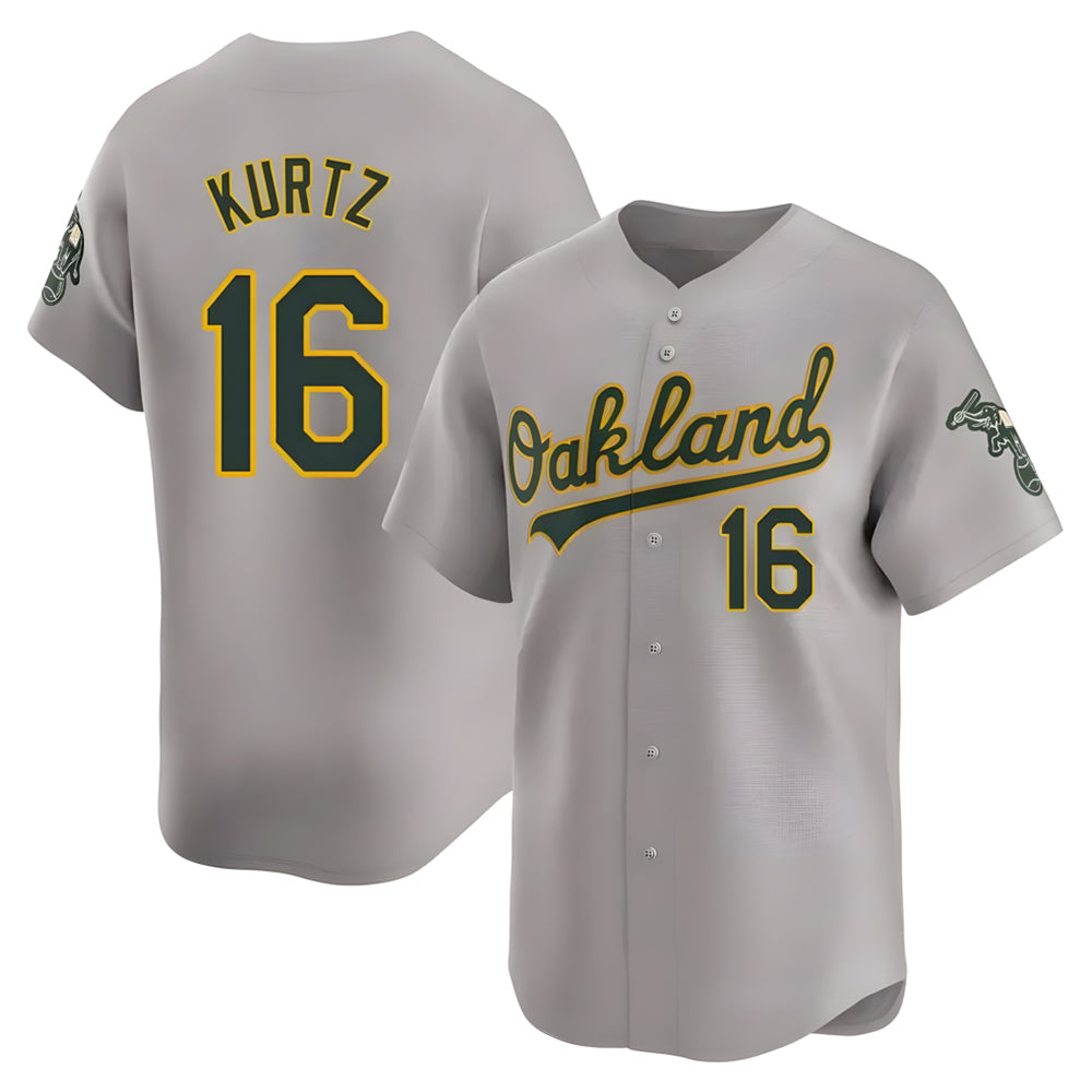 Trusc Athletics #16 Nick Kurtz Player Grey Home Limited Stitched Jerseys