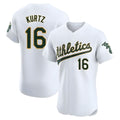 Trusc Athletics #16 Nick Kurtz Player White Elite Road Stitched Jerseys