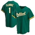 Trusc Athletics #1 Denzel Clarke player Green Replica Kelly Alternate Stitched Jersey
