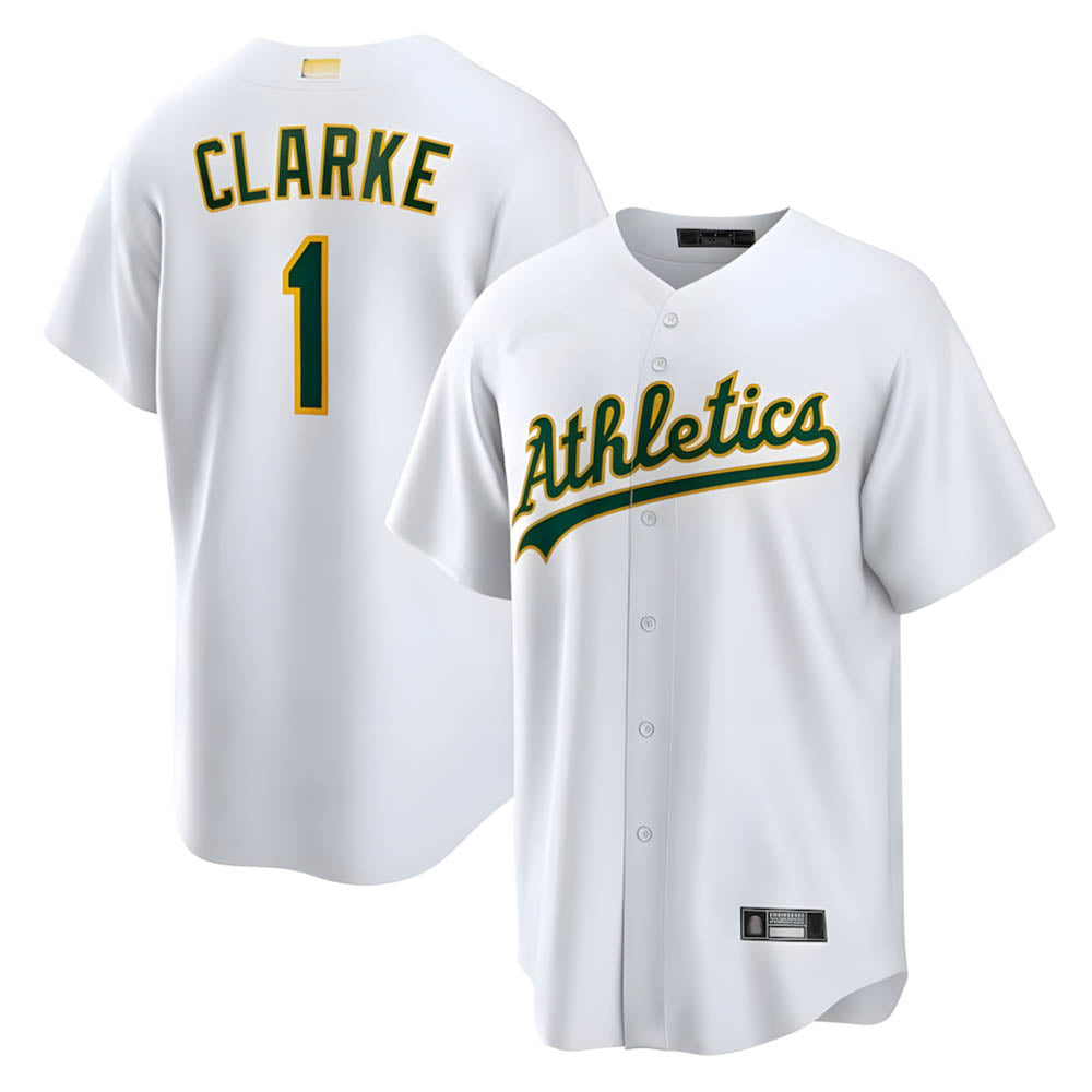 Trusc Athletics #1 Denzel Clarke player White Home 2026 Official Stitched Jersey