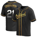 Trusc Athletics #21 Tyler Soderstrom Player Black Golden Replica Alternate Stitched Jersey