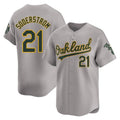 Trusc Athletics #21 Tyler Soderstrom Player Gray Limited Away Stitched Jersey