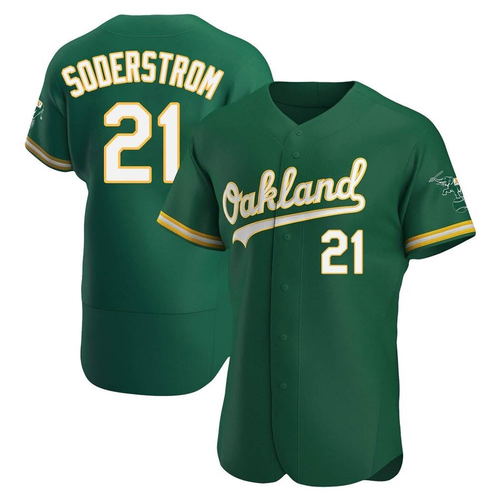 Trusc Athletics #21 Tyler Soderstrom Player Green Authentic Kelly Alternate Stitched Jersey