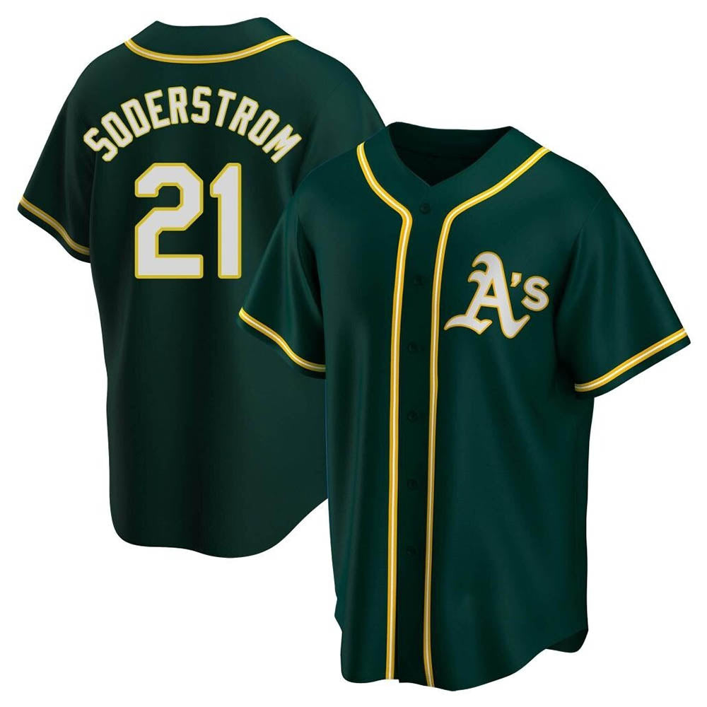 Trusc Athletics #21 Tyler Soderstrom Player Green Replica Alternate Stitched Jersey