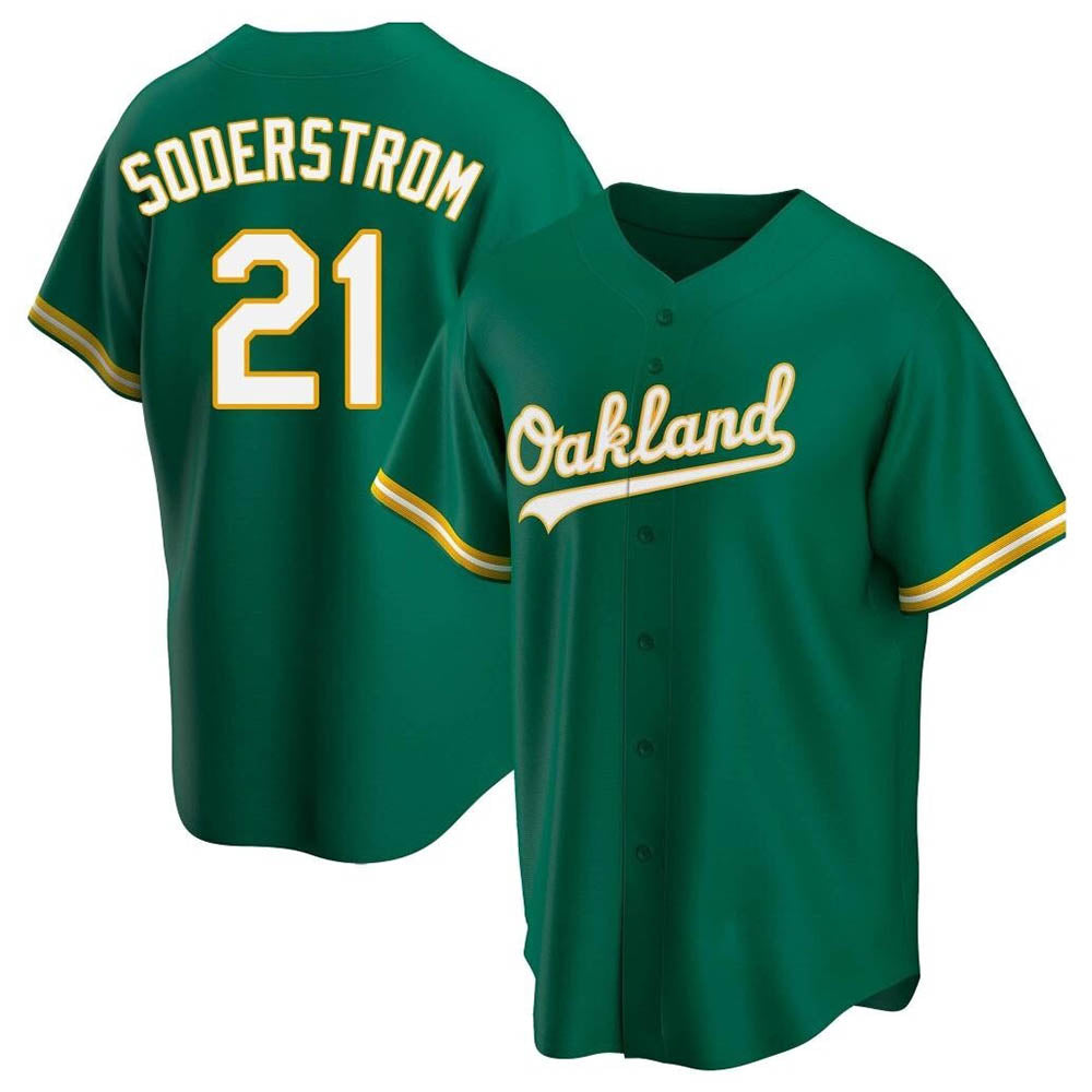 Trusc Athletics #21 Tyler Soderstrom Player Green Replica Kelly Alternate Stitched Jersey