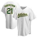 Trusc Athletics #21 Tyler Soderstrom Player White Replica Home Stitched Jersey