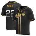 Trusc Athletics #22 Jeff McNeil player Gold Replica Black en Alternate Stitched Jersey