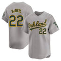Trusc Athletics #22 Jeff McNeil player Gray Limited Away Stitched Jersey