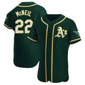 Trusc Athletics #22 Jeff McNeil player Green Authentic Alternate Stitched Jersey
