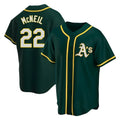 Trusc Athletics #22 Jeff McNeil player Green Replica Alternate Stitched Jersey
