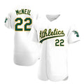 Trusc Athletics #22 Jeff McNeil player White Authentic Home Stitched Jersey