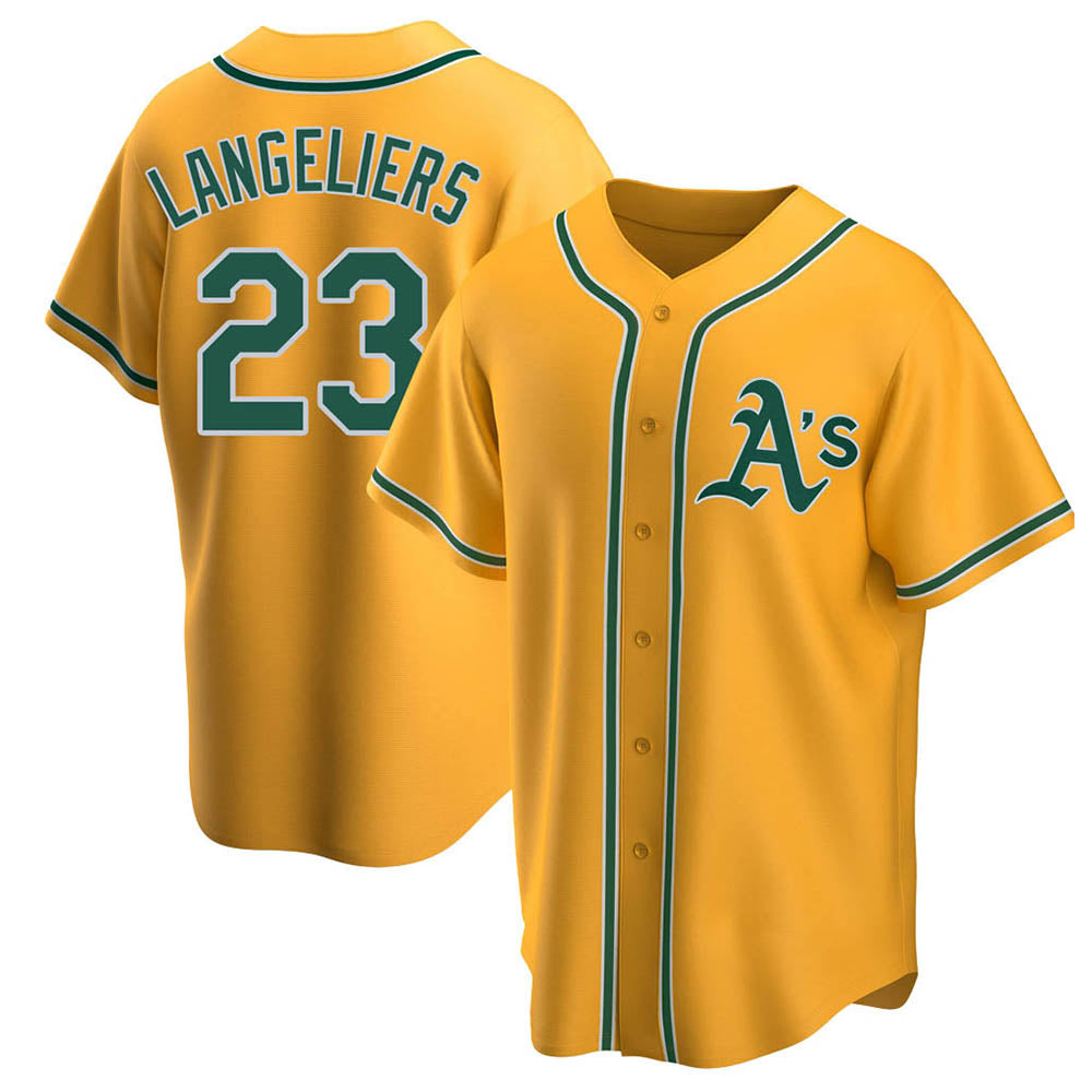 Trusc Athletics #23 Shea Langeliers Player Gold Replica Alternate Stitched Jersey