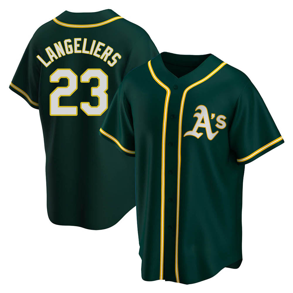 Trusc Athletics #23 Shea Langeliers Player Green Replica Alternate Stitched Jerseys