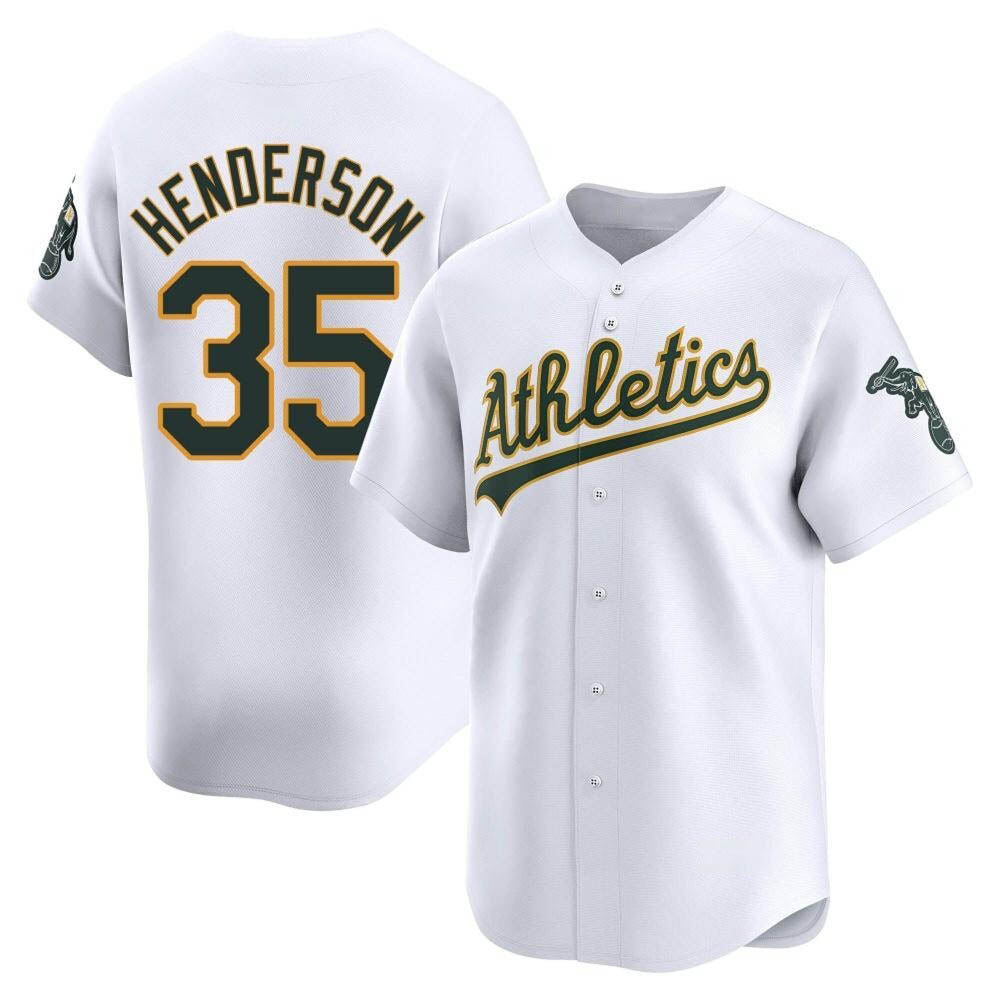 Trusc Athletics #35 Rickey Henderson Player White Limited Home Stitched Jersey