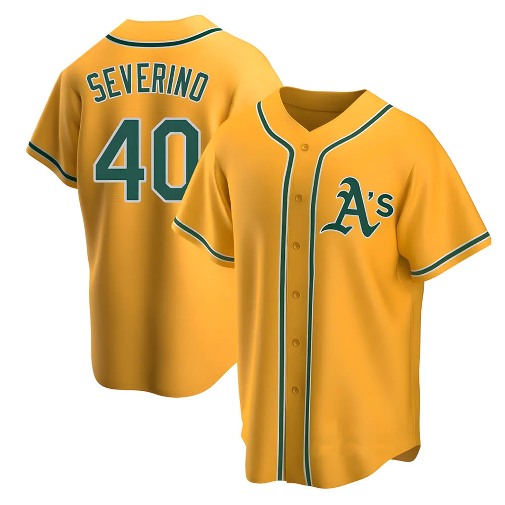 Trusc Athletics #40 Luis Severino player Gold Replica Alternate Stitched Jersey