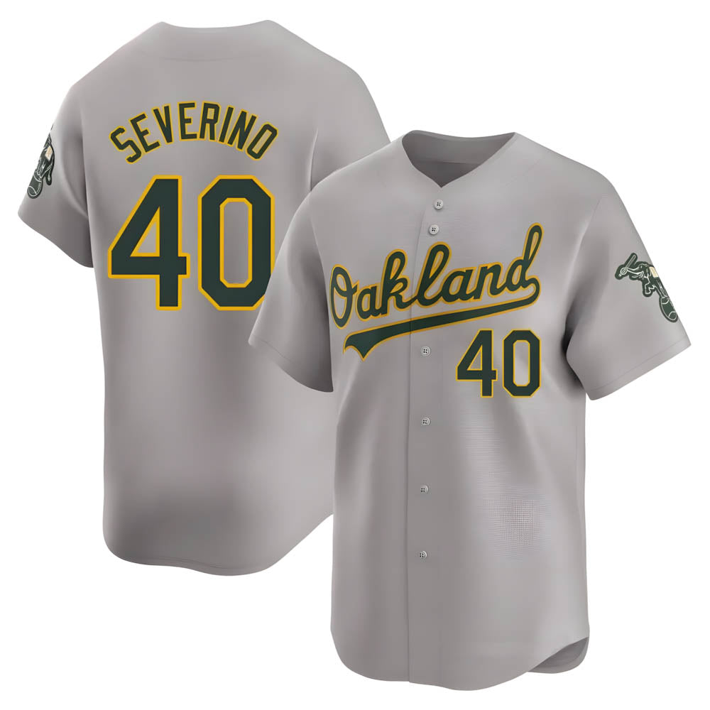 Trusc Athletics #40 Luis Severino player Gray Limited Away Stitched Jersey
