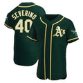 Trusc Athletics #40 Luis Severino player Green Authentic Alternate Stitched Jersey