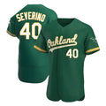 Trusc Athletics #40 Luis Severino player Green Authentic Kelly Alternate Stitched Jersey