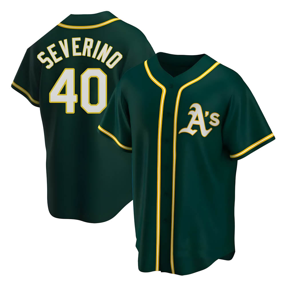 Trusc Athletics #40 Luis Severino player Green Replica Alternate Stitched Jersey