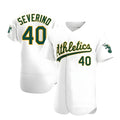 Trusc Athletics #40 Luis Severino player White Authentic Home Stitched Jersey