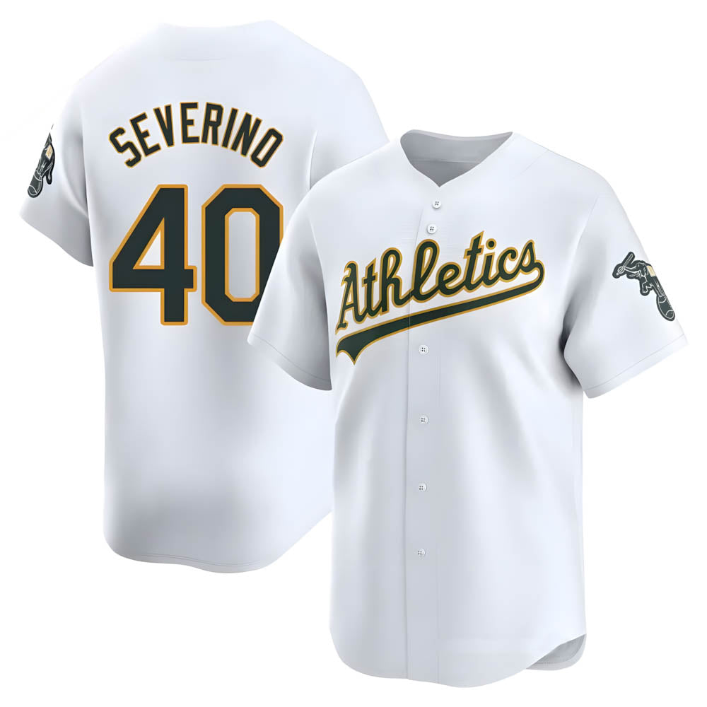 Trusc Athletics #40 Luis Severino player White Limited Home Stitched Jersey