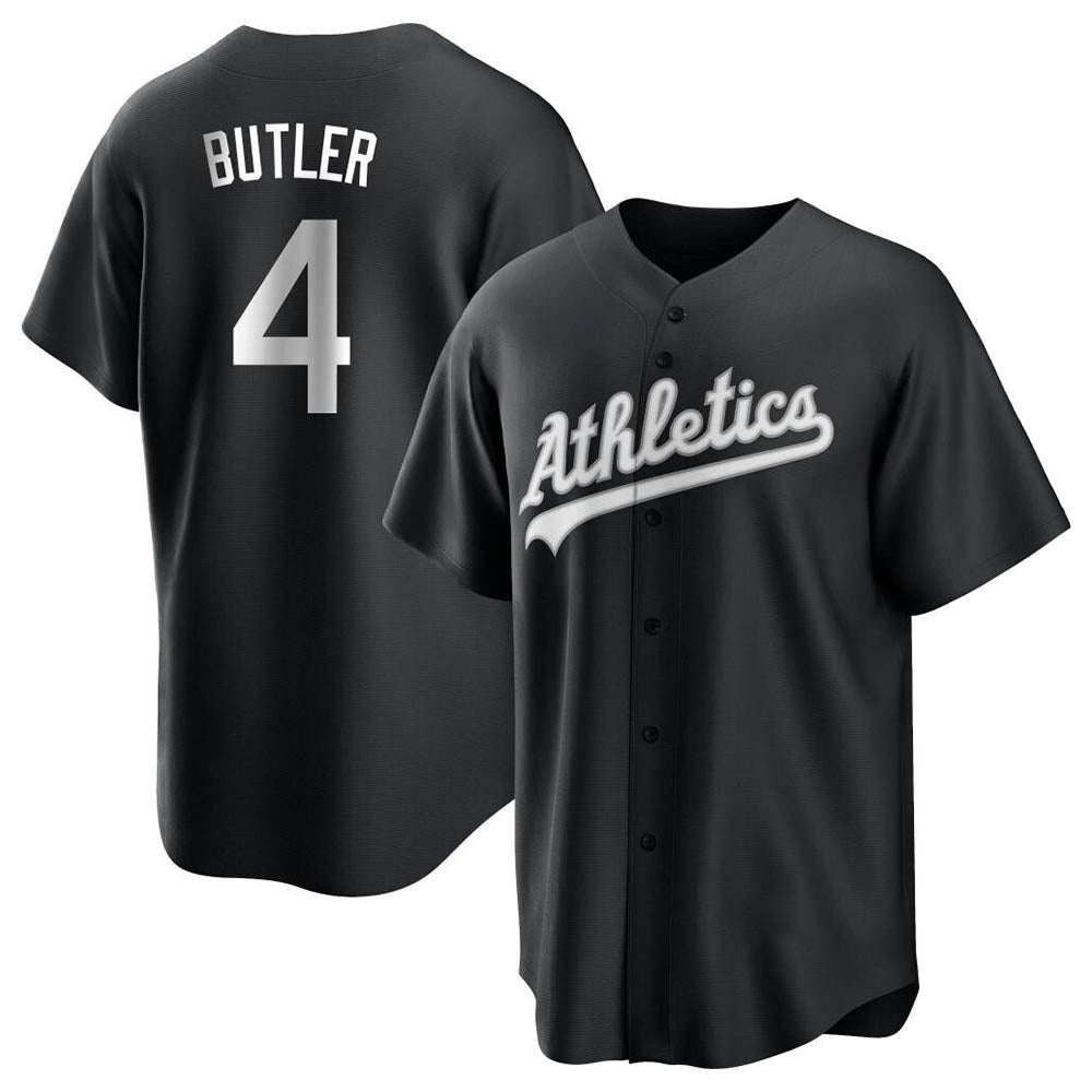 Trusc Athletics #4 Lawrence Butler player Black&White Replica Alternate Stitched Jersey