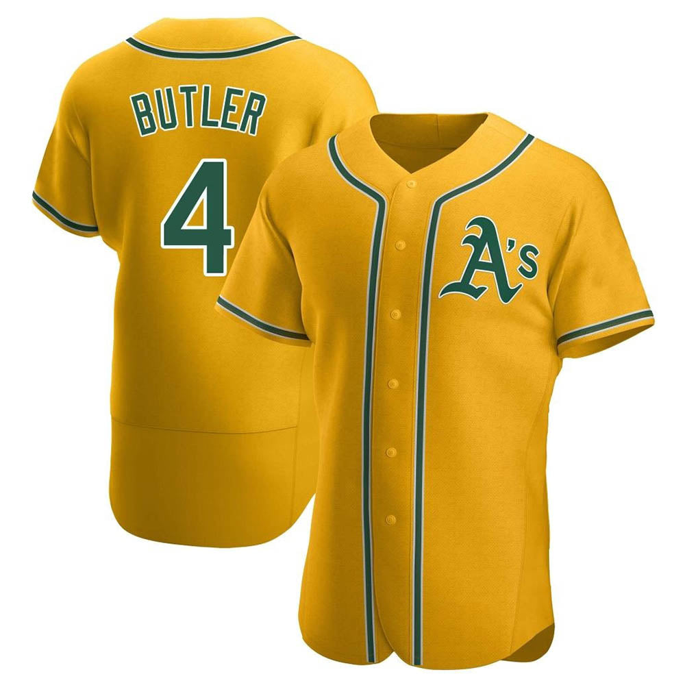 Trusc Athletics #4 Lawrence Butler player Gold Authentic Alternate Stitched Jersey
