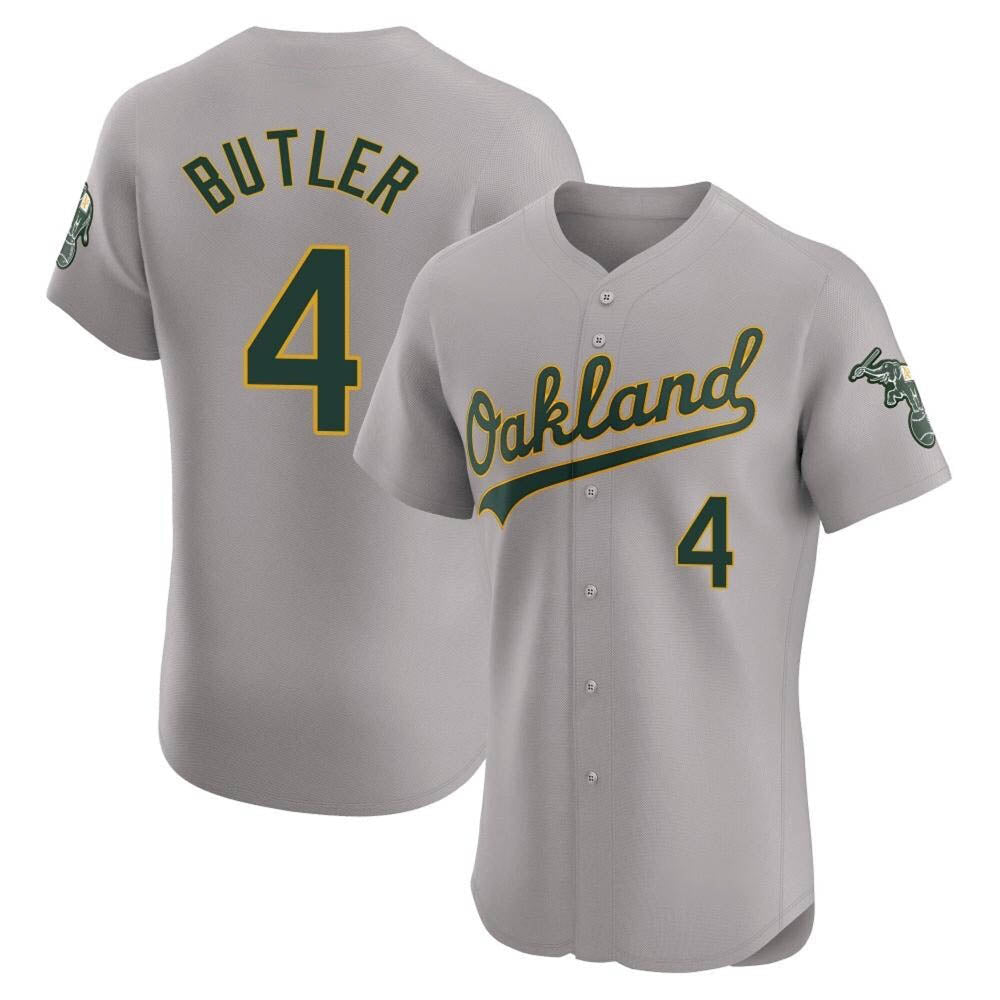 Trusc Athletics #4 Lawrence Butler player Gray Elite Road Stitched Jersey