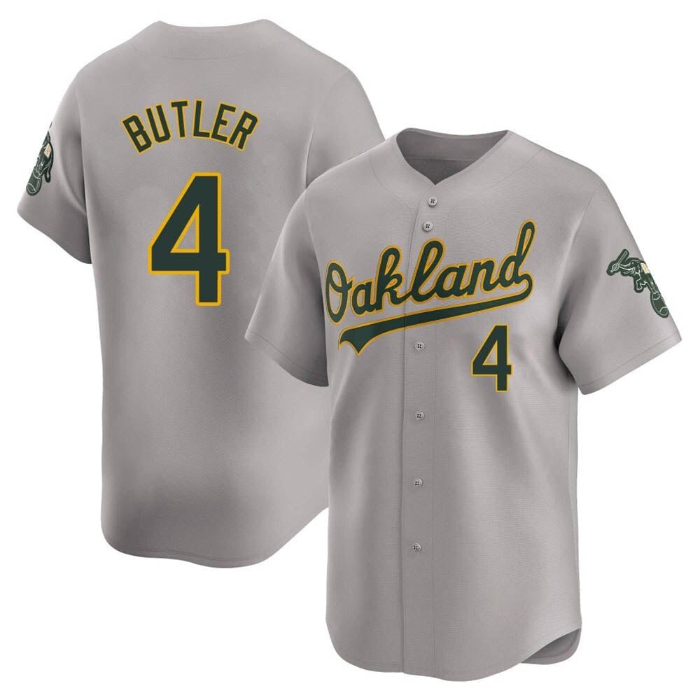 Trusc Athletics #4 Lawrence Butler player Gray Limited Away Stitched Jersey
