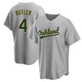 Trusc Athletics #4 Lawrence Butler player Gray Replica Road Stitched Jersey