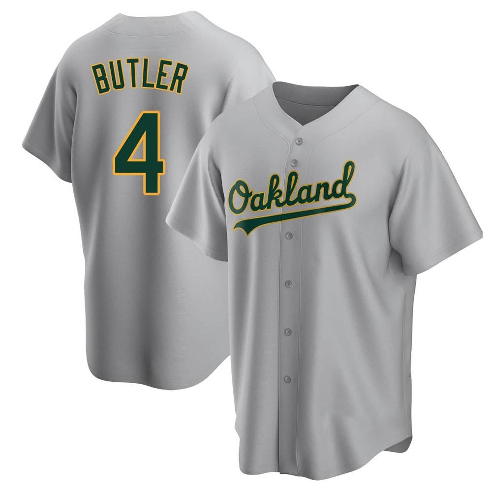 Trusc Athletics #4 Lawrence Butler player Gray Replica Road Stitched Jersey