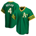 Trusc Athletics #4 Lawrence Butler player Green Replica Cooperstown Collection Stitched Jersey