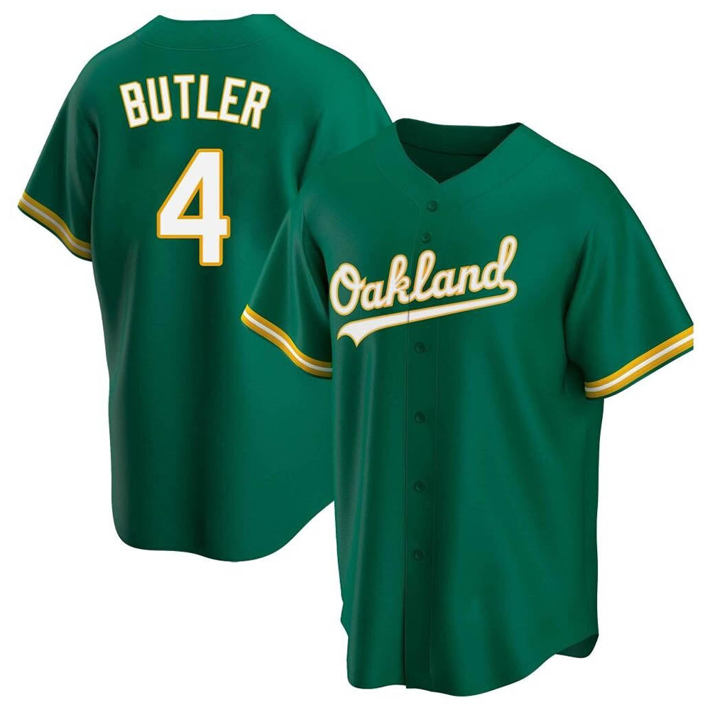 Trusc Athletics #4 Lawrence Butler player Green Replica Kelly Alternate Stitched Jersey