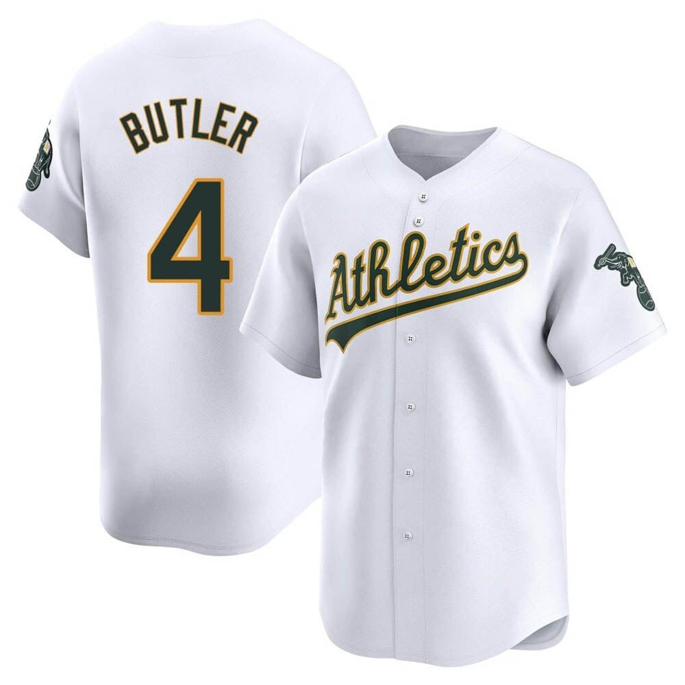 Trusc Athletics #4 Lawrence Butler player White Limited Home Stitched Jersey