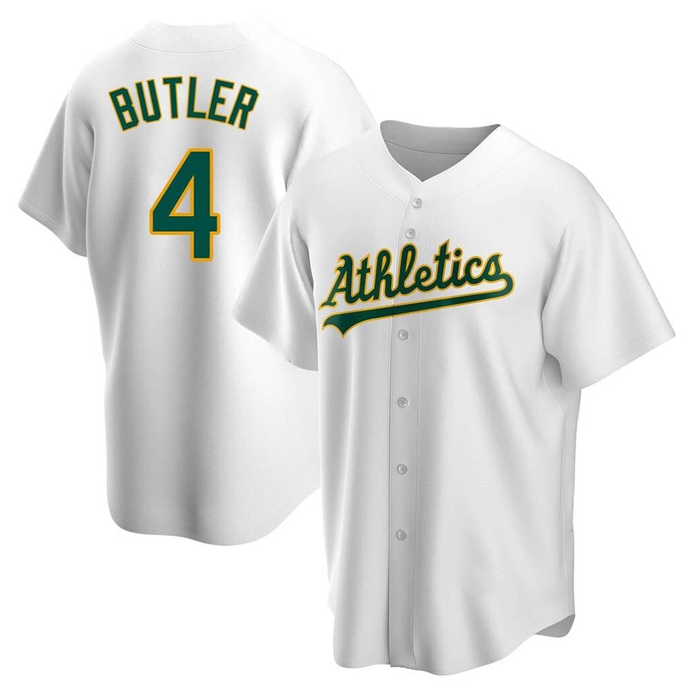 Trusc Athletics #4 Lawrence Butler player White Replica Home Stitched Jersey