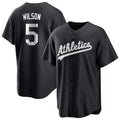 Trusc Athletics #5 Jacob Wilson Black&White Replica Alternate Stitched Jersey