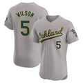 Trusc Athletics #5 Jacob Wilson Gray Elite Road Stitched Jersey