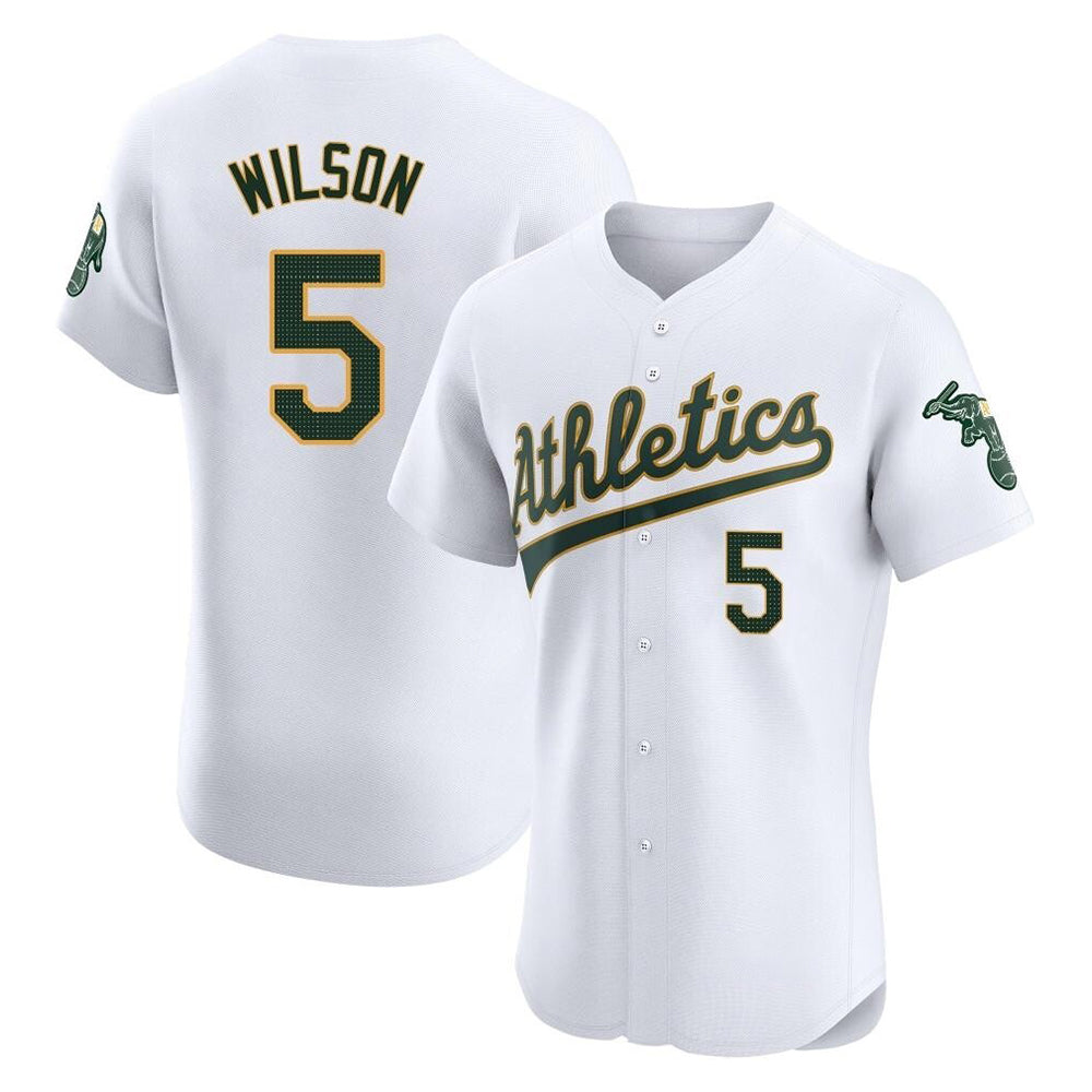 Trusc Athletics #5 Jacob Wilson White Elite Home Stitched Jersey