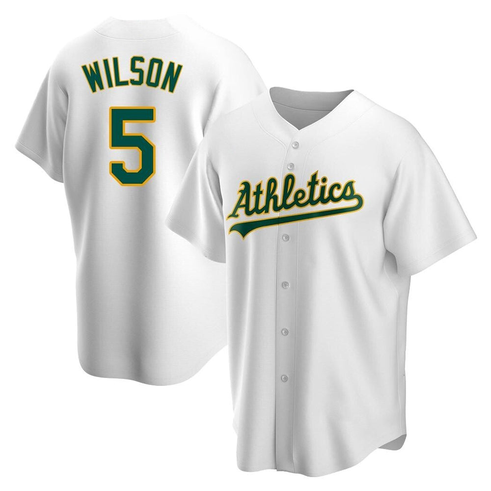 Trusc Athletics #5 Jacob Wilson White Replica Home Stitched Jersey