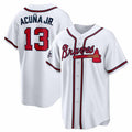 Trusc A.Braves #13 Ronald Acuna Jr. 2025 All-Star Game Home Replica Player Jersey - White Stitched Personalized Jersey