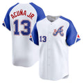 Trusc A.Braves #13 Ronald Acuna Jr. City Connect Limited Jersey - White Personalized Jerseys