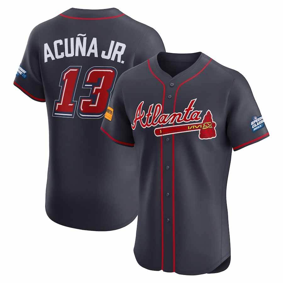 Trusc A.Braves #13 Ronald Acuna Jr. Navy 2025 Speedway Classic Alternate Elite Player Personalized Jersey
