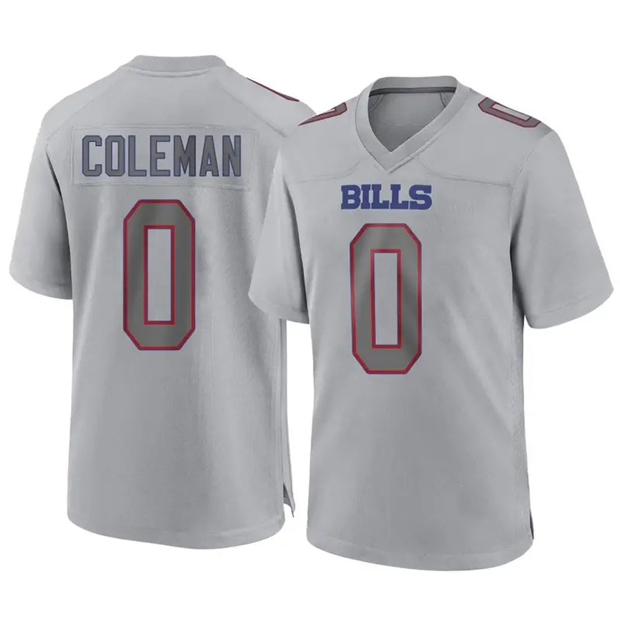 Trusc B.Bills #0 Keon Coleman Player Gray Game Stitched Jerseys