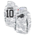 Trusc B.Bills #10 Khalil Shakir Player Salute to Service Hoodies  Stitched Jerseys