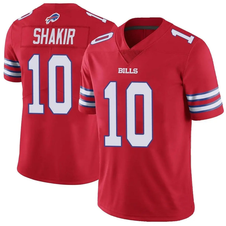 Trusc B.Bills #10 Khalil Shakir Player Vapor F.U.S.E. Limited Red Stitched Jerseys