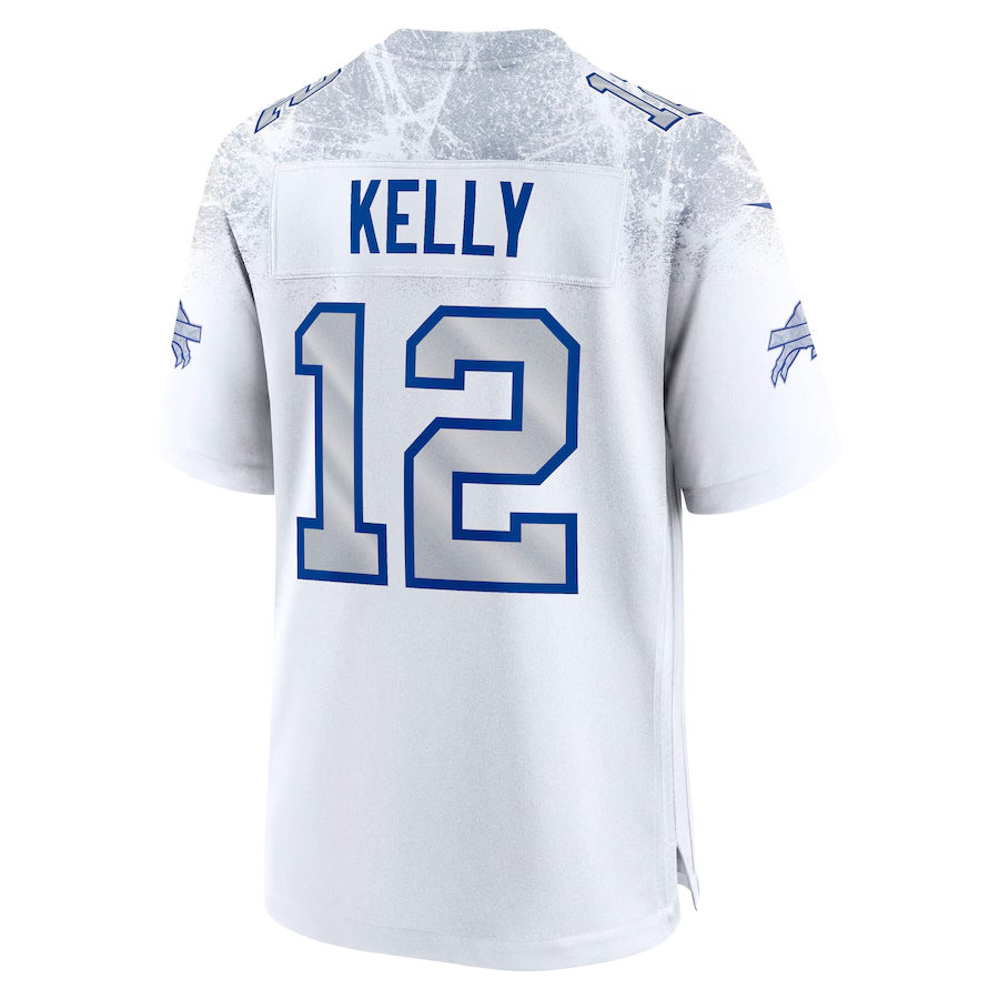 Trusc B.Bills #12 Jim Kelly Player White Rivalries Collection Game Stitched Jerseys