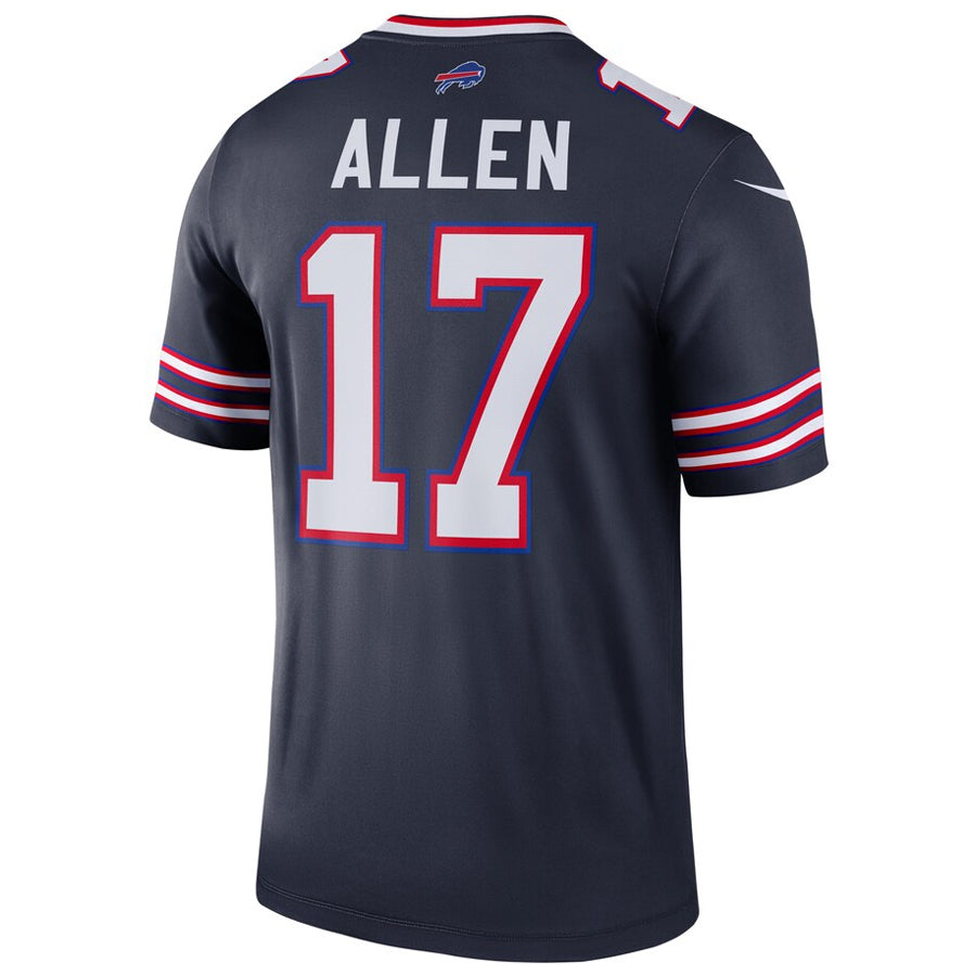 Trusc B.Bills #17 Josh Allen Player Navy Inverted  Legend Game Stitched Jerseys