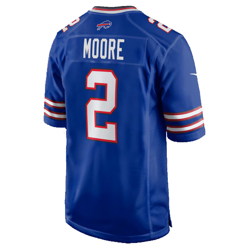 Trusc B.Bills #2 D.J. Moore Royal Game Stitched Jerseys